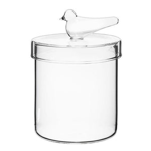Bird glass jar